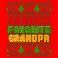Santa's Favorite Grandpa Ugly Sweater Santa Hat thumb 1