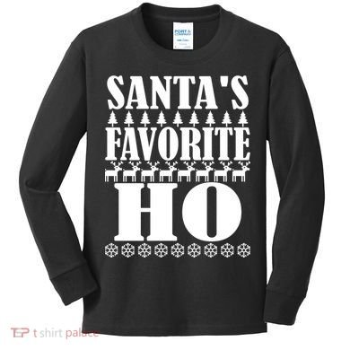 Santa's Favorite Ho Kids Long Sleeve Shirt