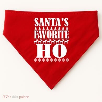 Santas Favorite Ho USA-Made Doggie Bandana