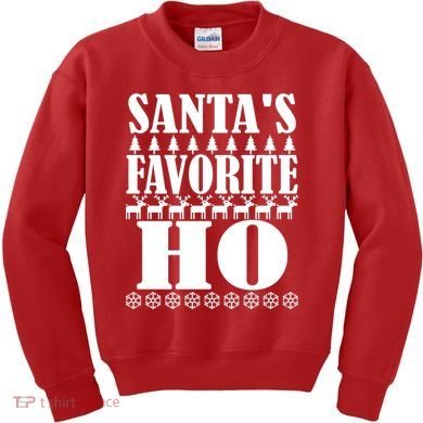 Santas Favorite Ho Kids Sweatshirt