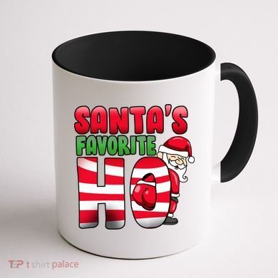 Santa's Favorite Ho Funny X-Mas Coffee Mug back