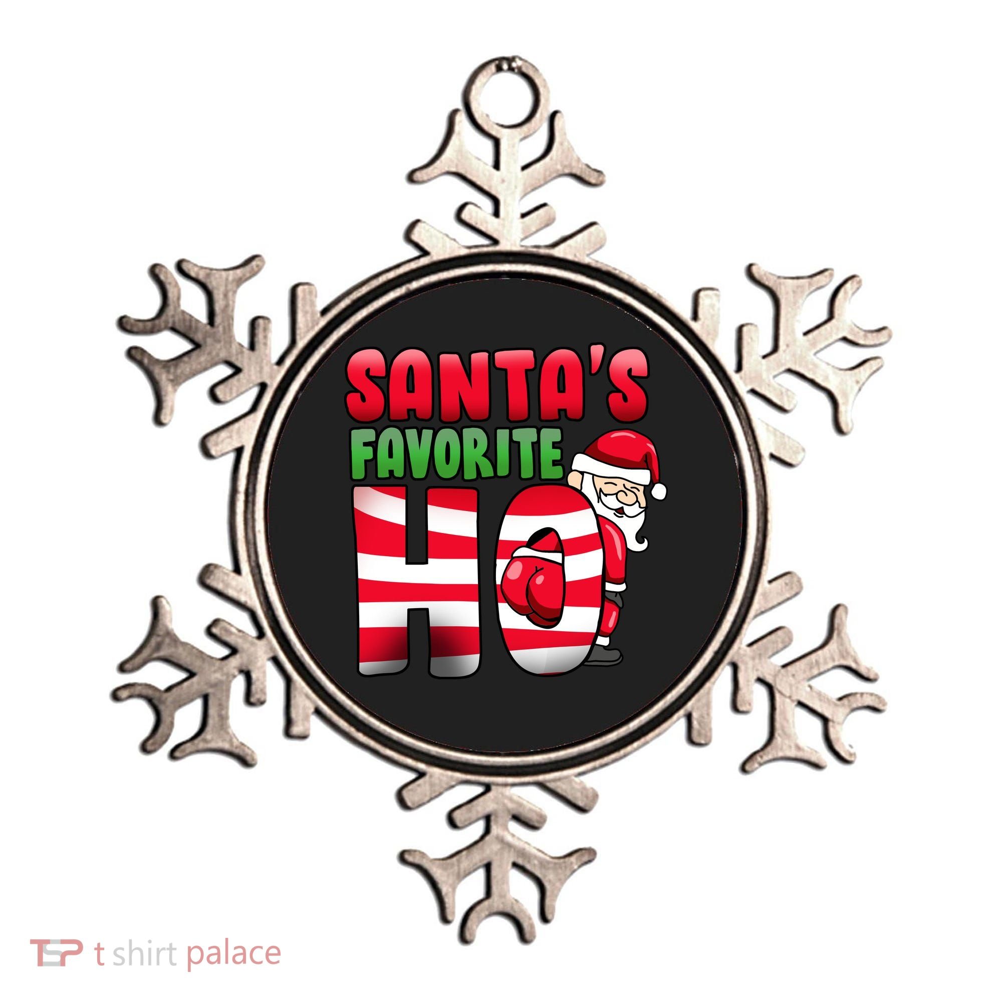 Santa's Favorite Ho Funny X-Mas Ornament
