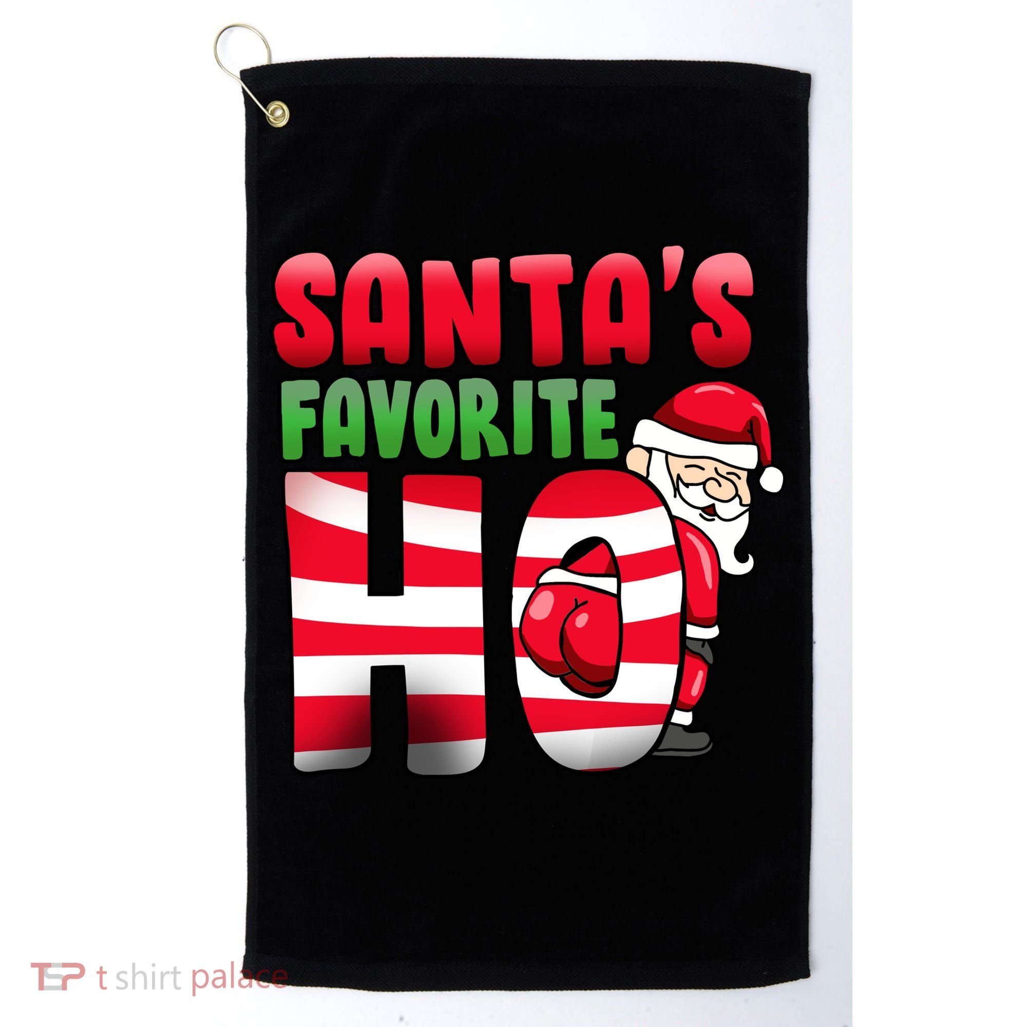Santa's Favorite Ho Funny X-Mas Golf Towel