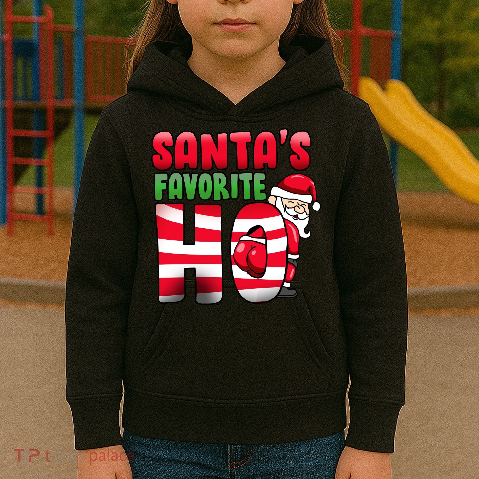Santa's Favorite Ho Funny X-Mas Kids Hoodie