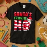 Santa's Favorite Ho Funny X-Mas Kids T-Shirt thumb 3