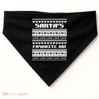 Santa's Favorite Ho Ugly Christmas Sweater USA-Made Doggie Bandana thumb 0