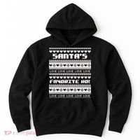 Santa's Favorite Ho Ugly Christmas Sweater Hoodie thumb 0