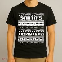 Santa's Favorite Ho Ugly Christmas Sweater T-Shirt thumb 3