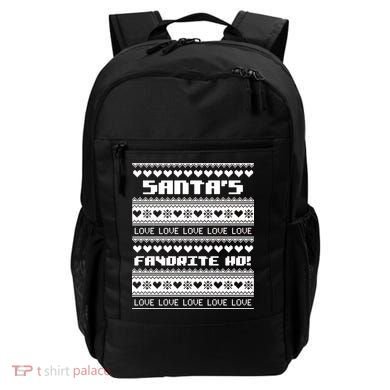 Santa's Favorite Ho Ugly Christmas Sweater Backpack