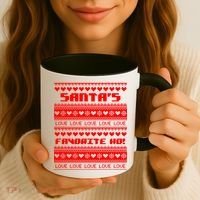 Santa's Favorite Ho Ugly Christmas Sweater Coffee Mug thumb 3
