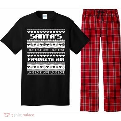 Santa's Favorite Ho Ugly Christmas Sweater Pajama Set