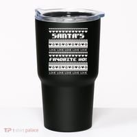 Santa's Favorite Ho Ugly Christmas Sweater Tumbler thumb 0