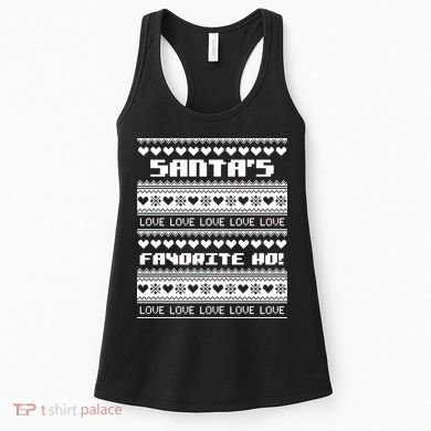 Santa's Favorite Ho Ugly Christmas Sweater Women's Tank Top