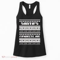 Santa's Favorite Ho Ugly Christmas Sweater Women's Tank Top thumb 0