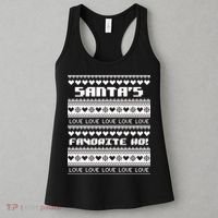 Santa's Favorite Ho Ugly Christmas Sweater Women's Tank Top thumb 3