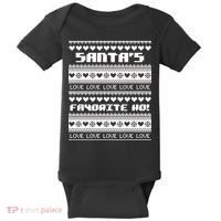 Santa's Favorite Ho Ugly Christmas Sweater Baby Bodysuit thumb 0