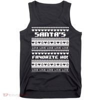 Santa's Favorite Ho Ugly Christmas Sweater Tank Top thumb 0