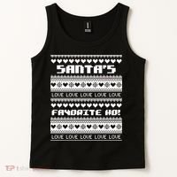 Santa's Favorite Ho Ugly Christmas Sweater Tank Top thumb 2