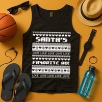 Santa's Favorite Ho Ugly Christmas Sweater Tank Top thumb 4