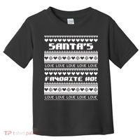 Santa's Favorite Ho Ugly Christmas Sweater Toddler T-Shirt thumb 0