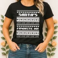 Santa's Favorite Ho Ugly Christmas Sweater Women's T-Shirt thumb 2