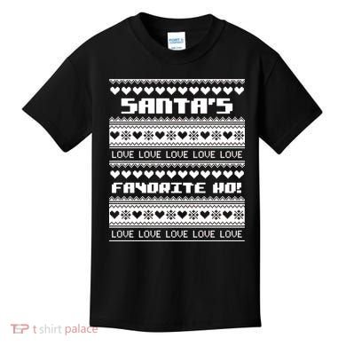 Santa's Favorite Ho Ugly Christmas Sweater Kids T-Shirt