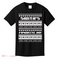 Santa's Favorite Ho Ugly Christmas Sweater Kids T-Shirt thumb 0