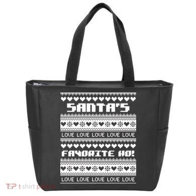 Santa's Favorite Ho Ugly Christmas Sweater Tote Bag