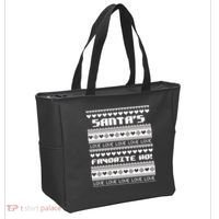 Santa's Favorite Ho Ugly Christmas Sweater Tote Bag thumb 2