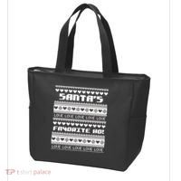 Santa's Favorite Ho Ugly Christmas Sweater Tote Bag thumb 3