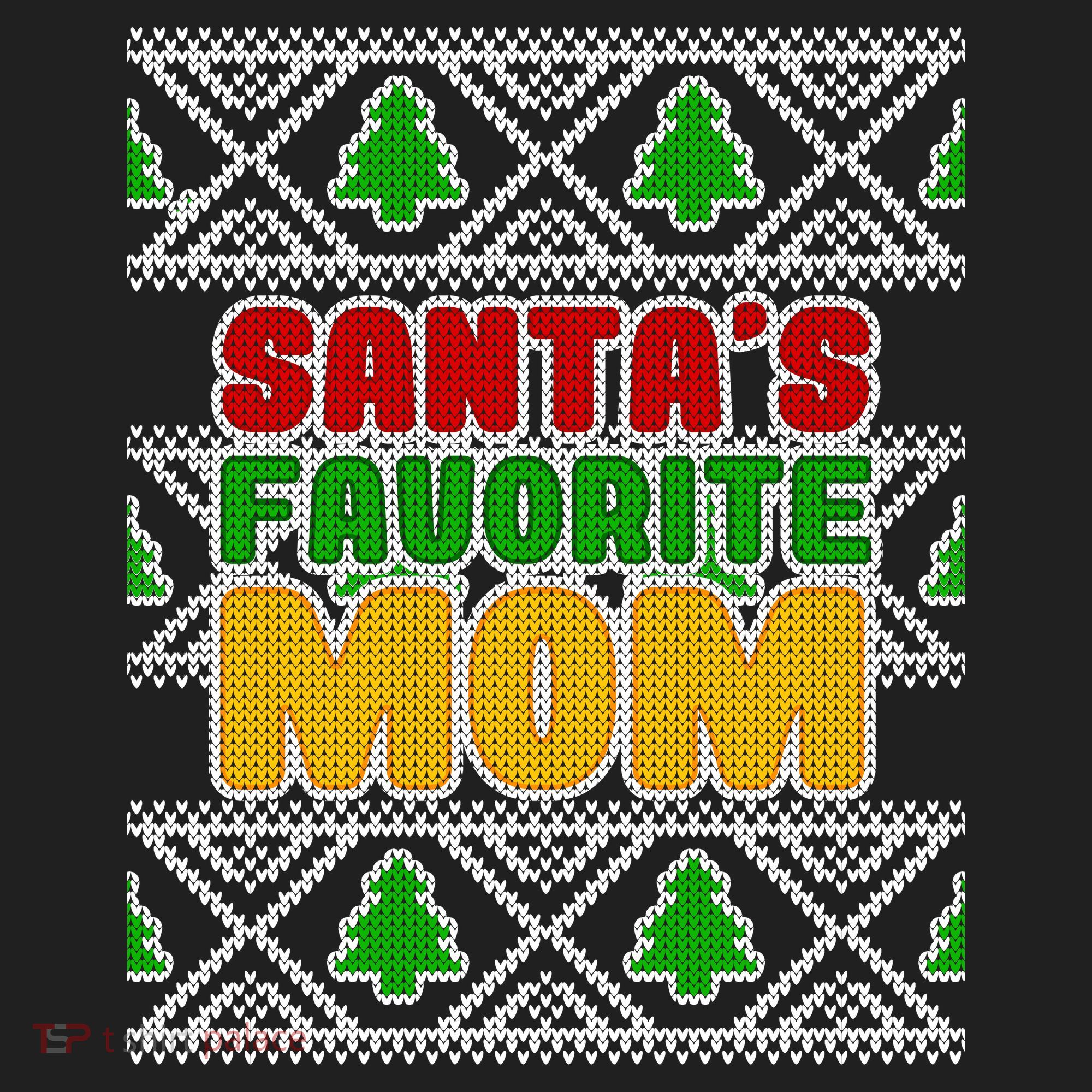 Santa's Favorite Mom Ugly Sweater Beanie