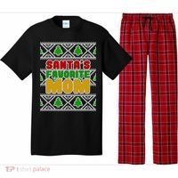 Santa's Favorite Mom Ugly Sweater Pajama Set thumb 0