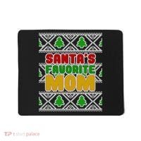 Santa's Favorite Mom Ugly Sweater Mousepad thumb 0