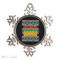 Santa's Favorite Mom Ugly Sweater Ornament thumb 0