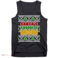 Santa's Favorite Mom Ugly Sweater Tank Top thumb 0