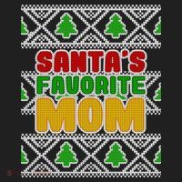 Santa's Favorite Mom Ugly Sweater Golf Towel thumb 3