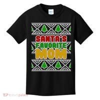 Santa's Favorite Mom Ugly Sweater Kids T-Shirt thumb 0