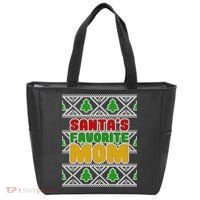 Santa's Favorite Mom Ugly Sweater Tote Bag thumb 0
