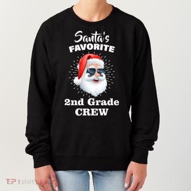 Santa's Favorite Second Grade Crew Christmas Women's Sweatshirt