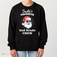 Santa's Favorite Second Grade Crew Christmas Women's Sweatshirt thumb 0