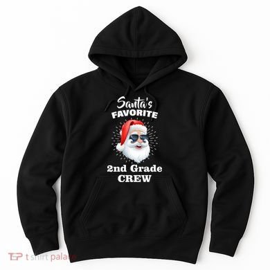 Santa's Favorite Second Grade Crew Christmas Hoodie