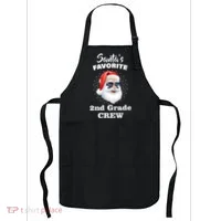 Santa's Favorite Second Grade Crew Christmas Apron thumb 0
