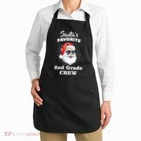 Santa's Favorite Second Grade Crew Christmas Apron thumb 2