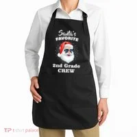 Santa's Favorite Second Grade Crew Christmas Apron thumb 2