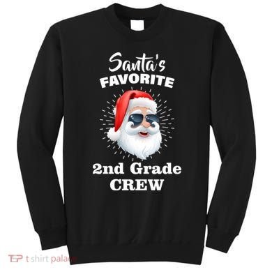 Santa's Favorite Second Grade Crew Christmas Sweatshirt