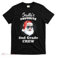 Santa's Favorite Second Grade Crew Christmas T-Shirt thumb 0