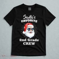 Santa's Favorite Second Grade Crew Christmas T-Shirt thumb 5