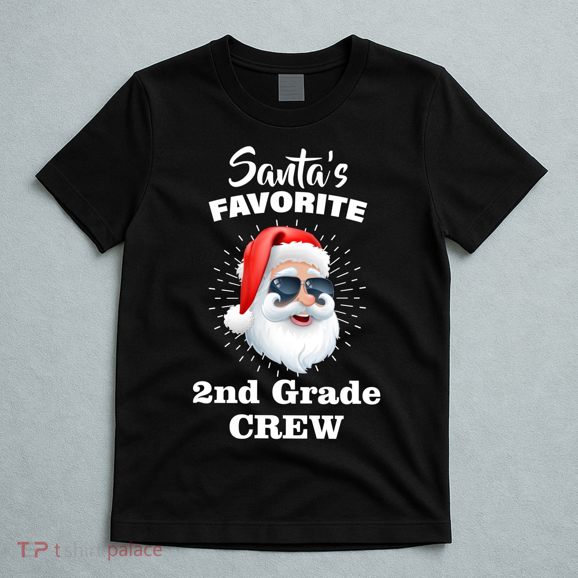 Santa's Favorite Second Grade Crew Christmas T-Shirt