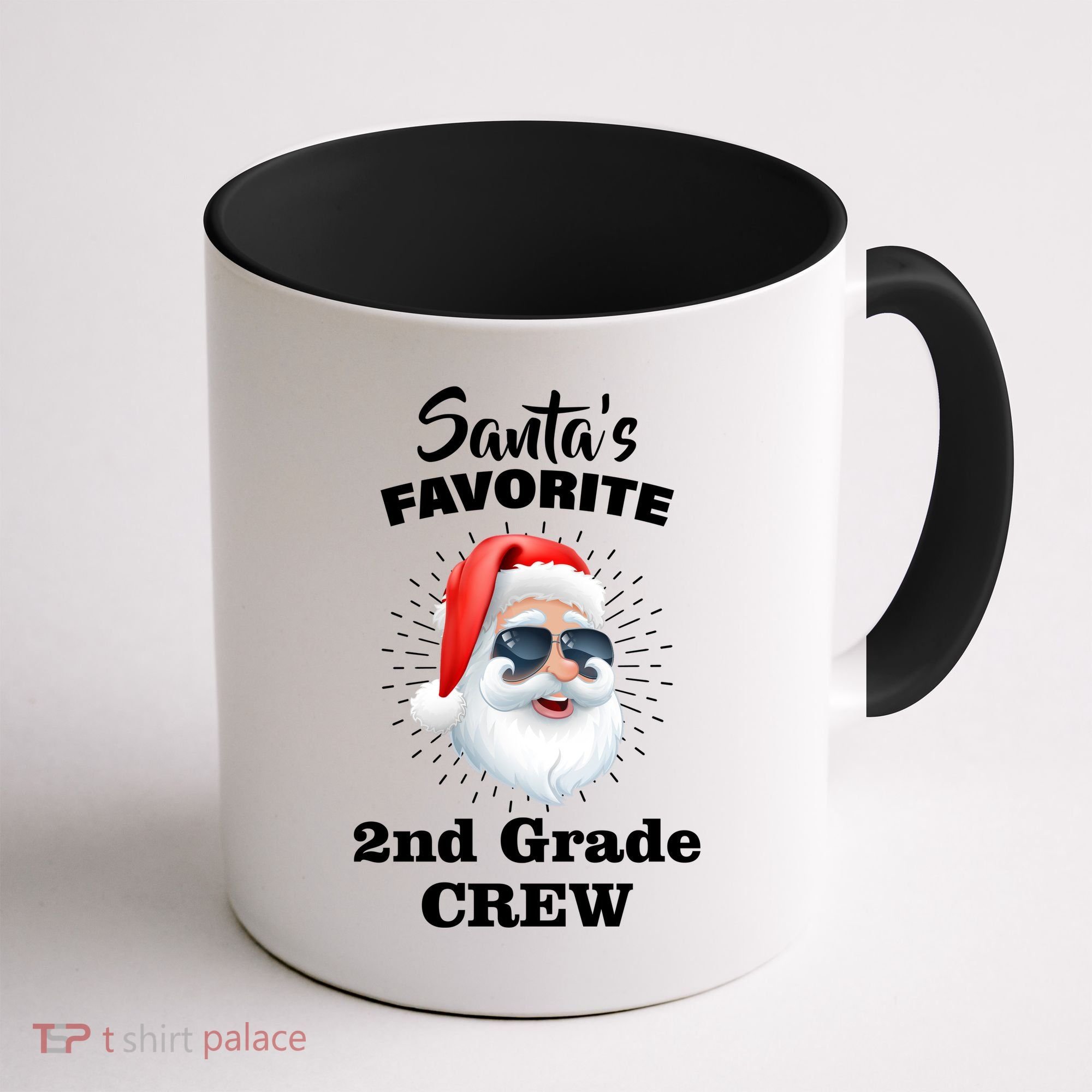 Santa's Favorite Second Grade Crew Christmas Coffee Mug