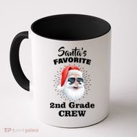 Santa's Favorite Second Grade Crew Christmas Coffee Mug thumb 0